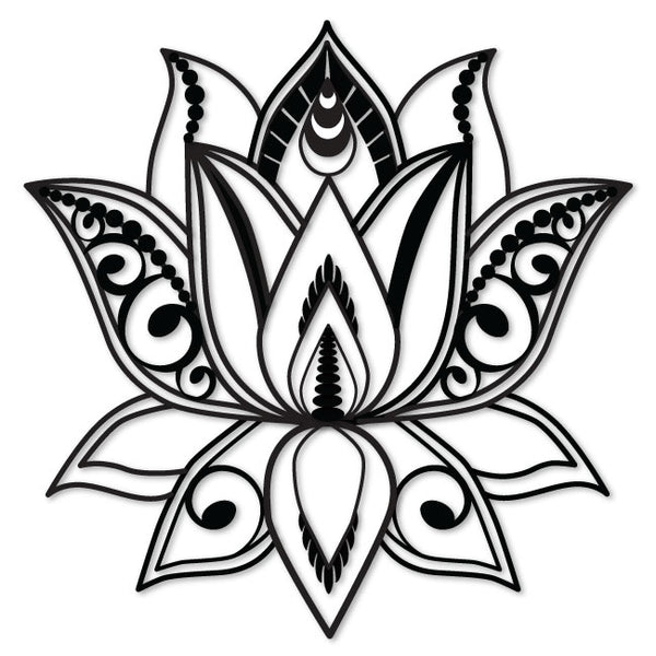 Metal Décor Wall Art Namaste Lotus Flower Mandala | artzyshack.com