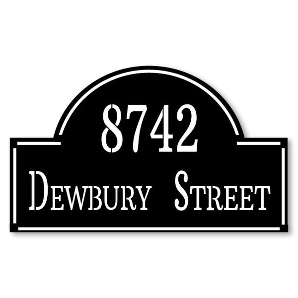Personalized Metal Address Plaque Sign with House Number & Street Name | artzyshack.com