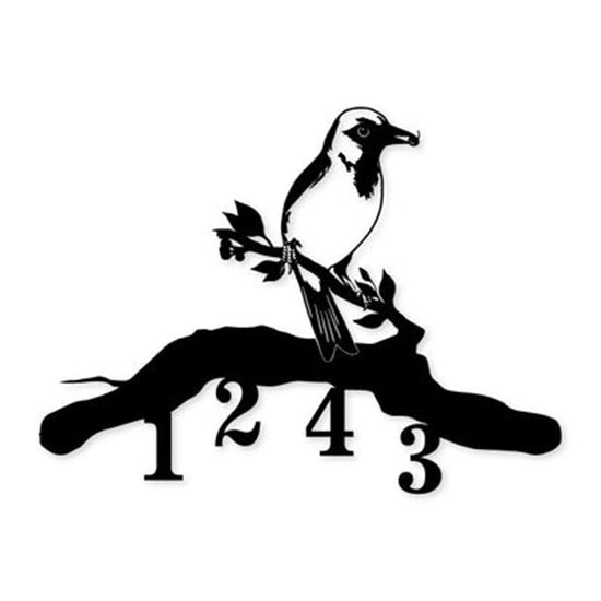 Personalized Bird On Branch Address Sign - House Number - Charming Outdoor Decor | artzyshack.com
