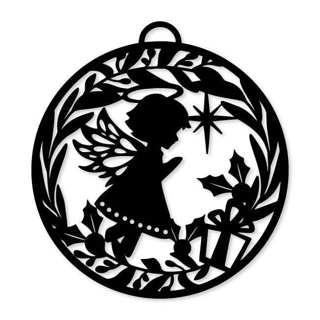 Angel Christmas Ball Ornaments Metal Wall Art | artzyshack.com