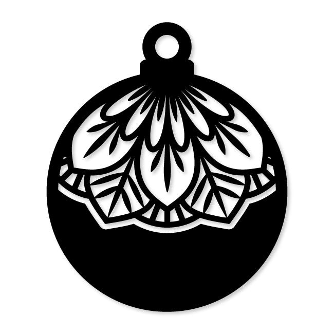 Christmas Ornament Ball Leaves Metal Wall Art | artzyshack.com