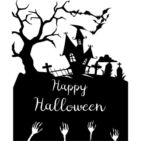 Metal Decor with Halloween House | artzyshack.com