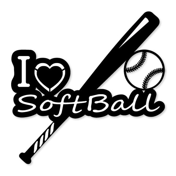 Metal Wall Art With I Love Softball | artzyshack.com