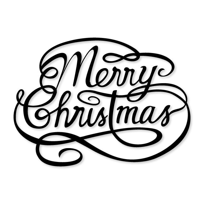 Merry Christmas Calligraphy Metal Wall Art | artzyshack.com