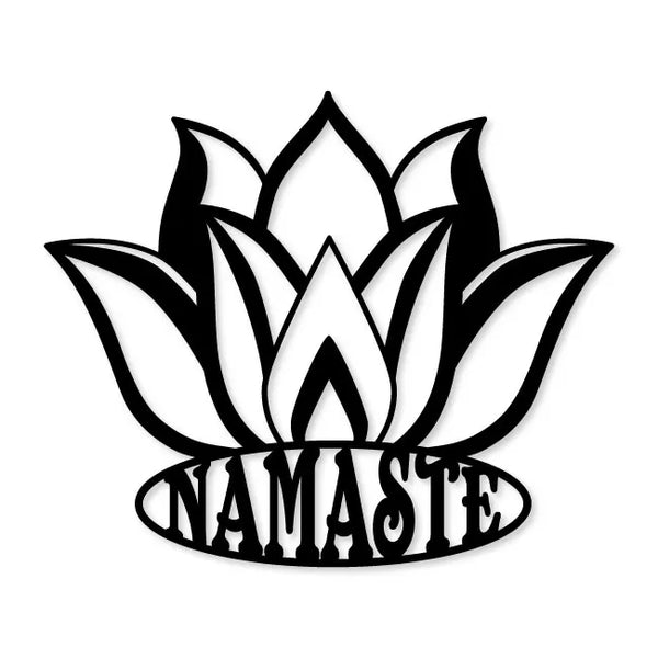 Metal Décor Wall Art Namaste Lotus Flower | artzyshack.com