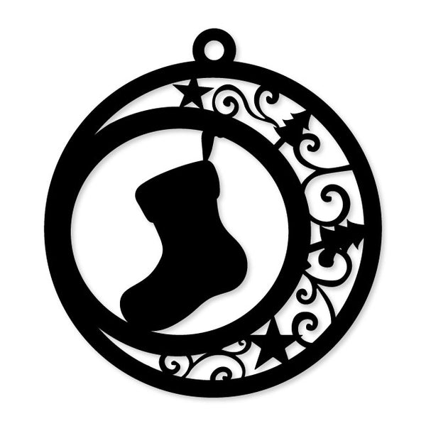 Christmas Socks with Tree Ornaments Metal Wall Art | artzyshack.com